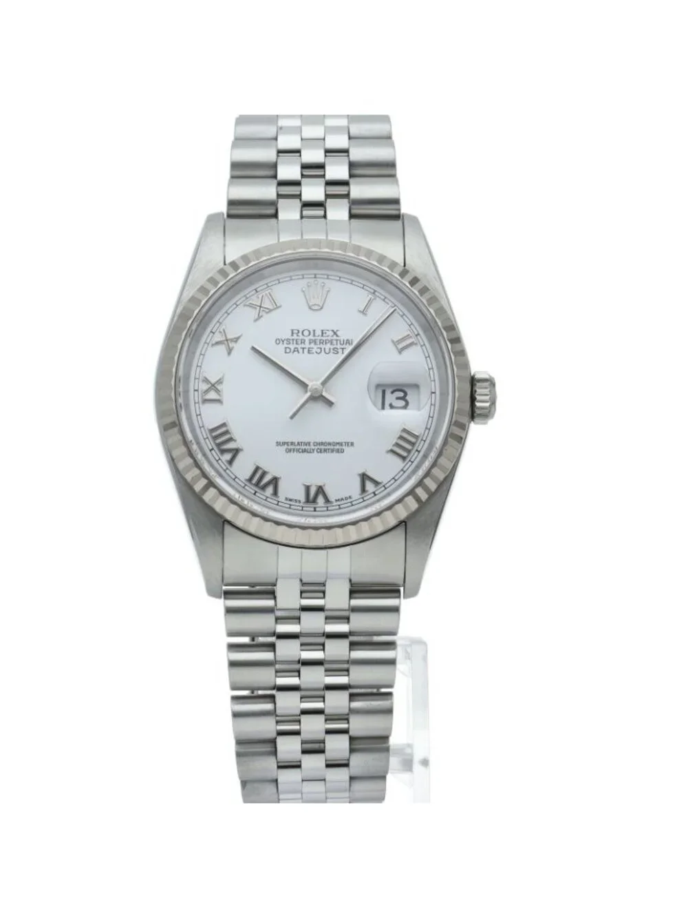 Rolex Datejust Watch 18k White Gold SS Polished